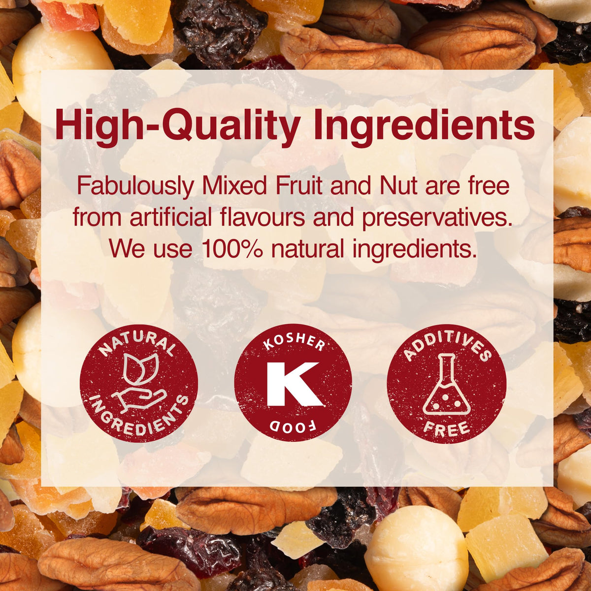 Tropgo Mixed Fruit & Nut Resealable Bag – Diced Mango, Pineapple & Papaya, Macadamia Nuts, Cranberries, Pecans – Healthy Snack for Work, School, Gym, Lunchboxes, Travel, Cupboards