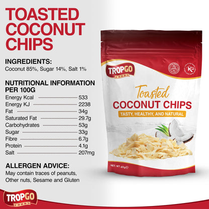 Tropgo Toasted Coconut Chips Lightly Sweetened Toasted Coconut Flakes - Parent
