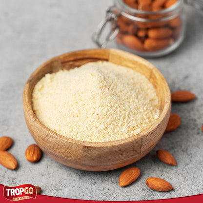 Tropgo Ground Almonds 2 x 200g - Premium Almonds in Resealable Bag - Healthy Snacks with Fibre, Protein, and Minerals - Kosher Almonds Ideal for Cooking & Baking