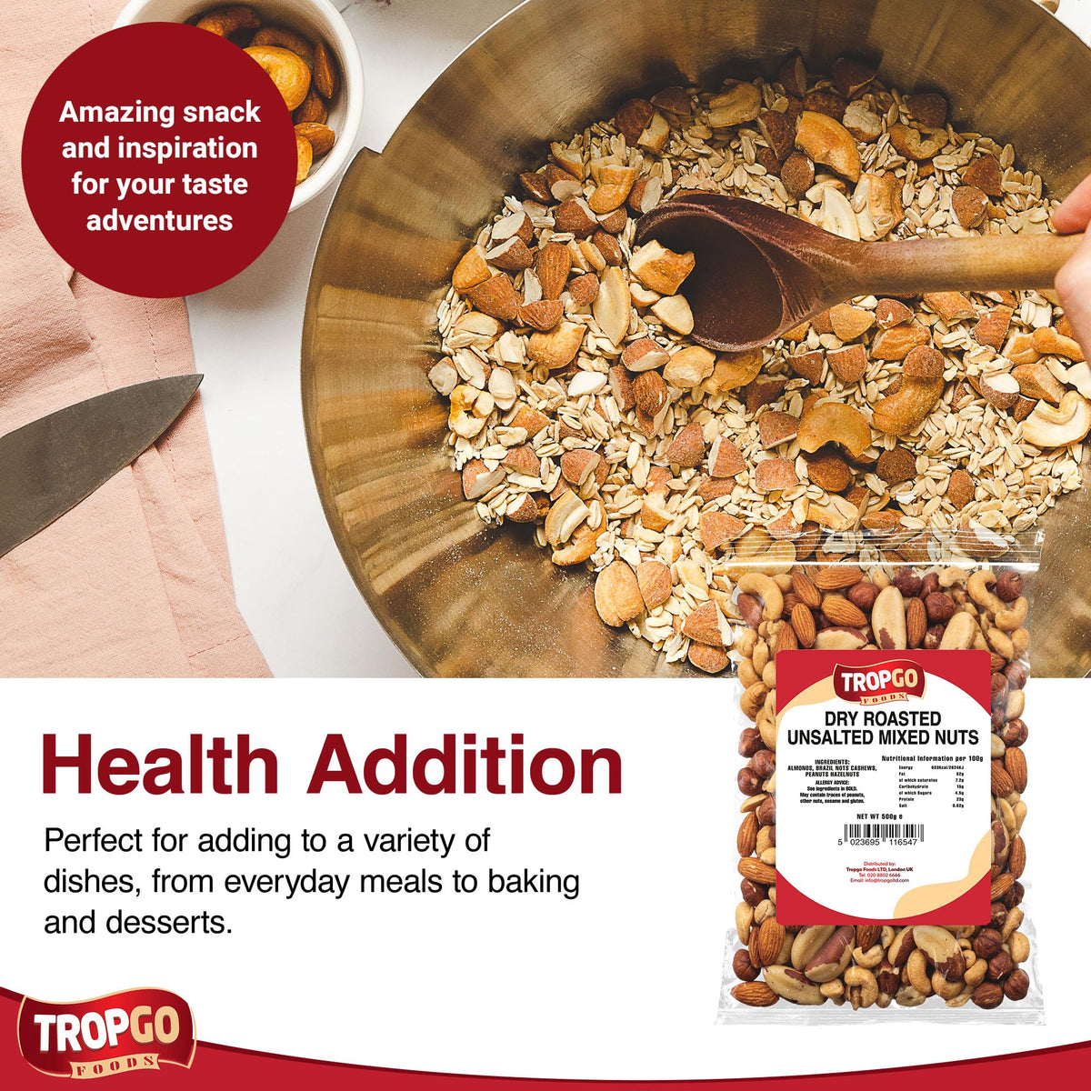 Unsalted Mixed Nuts Parent 500g