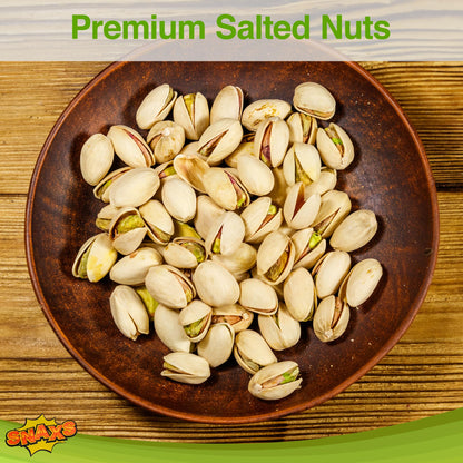 Snaxs Roasted Pistachio Nuts 150g - Salted Nuts with Fibre, Protein, and Minerals - Healthy Kosher Pistachios Ideal for Snacking