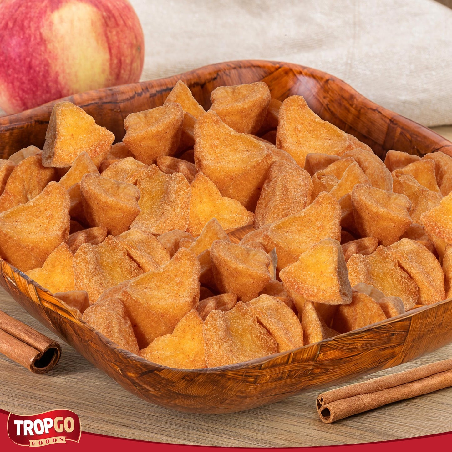 Tropgo Dried Cinnamon Apple Chunks 120g Natural Dried Fruit - Parent