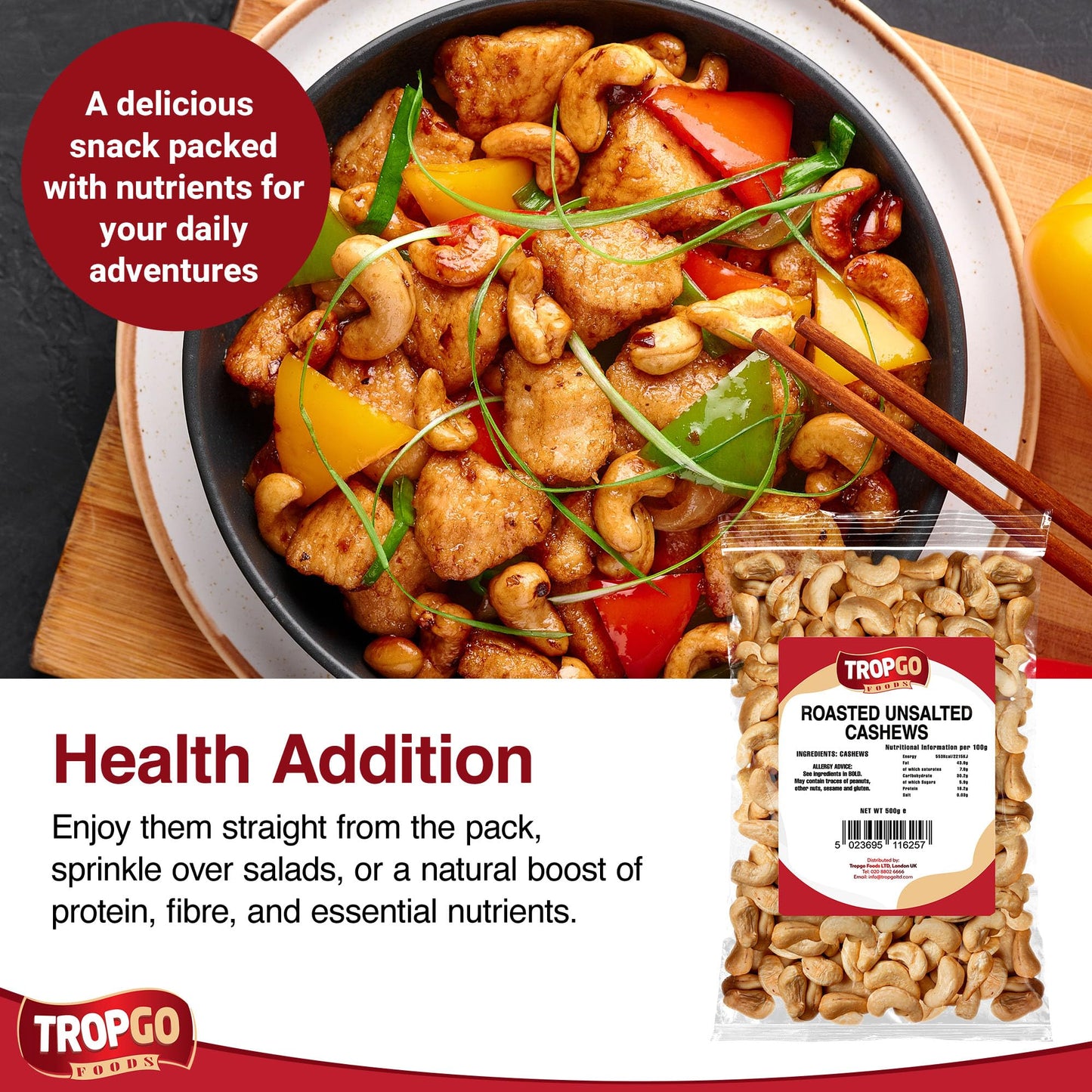 Unsalted Cashew Nuts Parent 500g