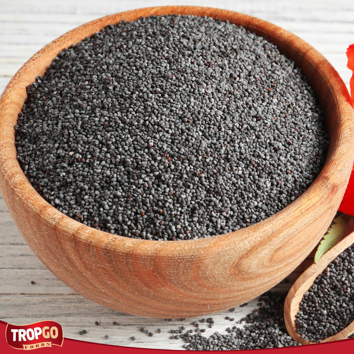 Tropgo Poppy Seeds 200g - Non-GMO, in Resealable and Recyclable Tub - Parent