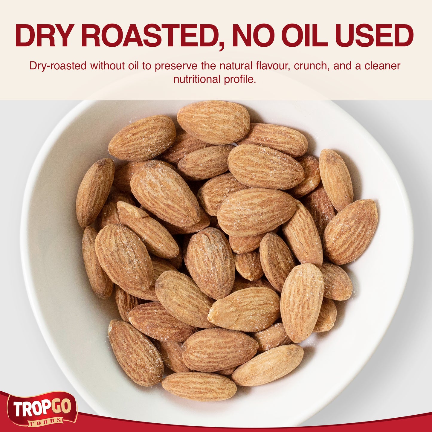 Roasted Salted Almonds 500g (Large Bag)