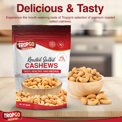Roasted Salted Cashews 500g (Large Bag)