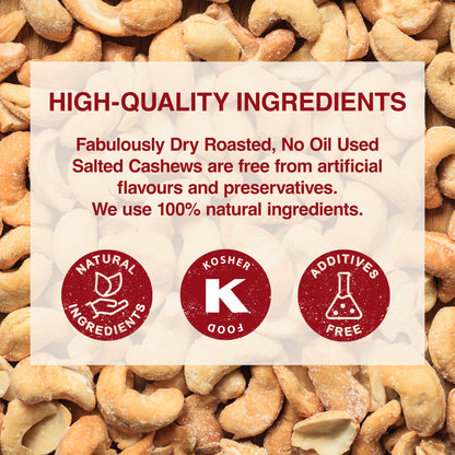 Roasted Salted Cashews 500g (Large Bag)