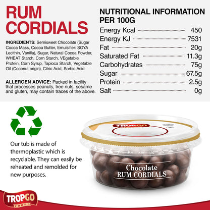 Chocolate Rum Cordials 140g