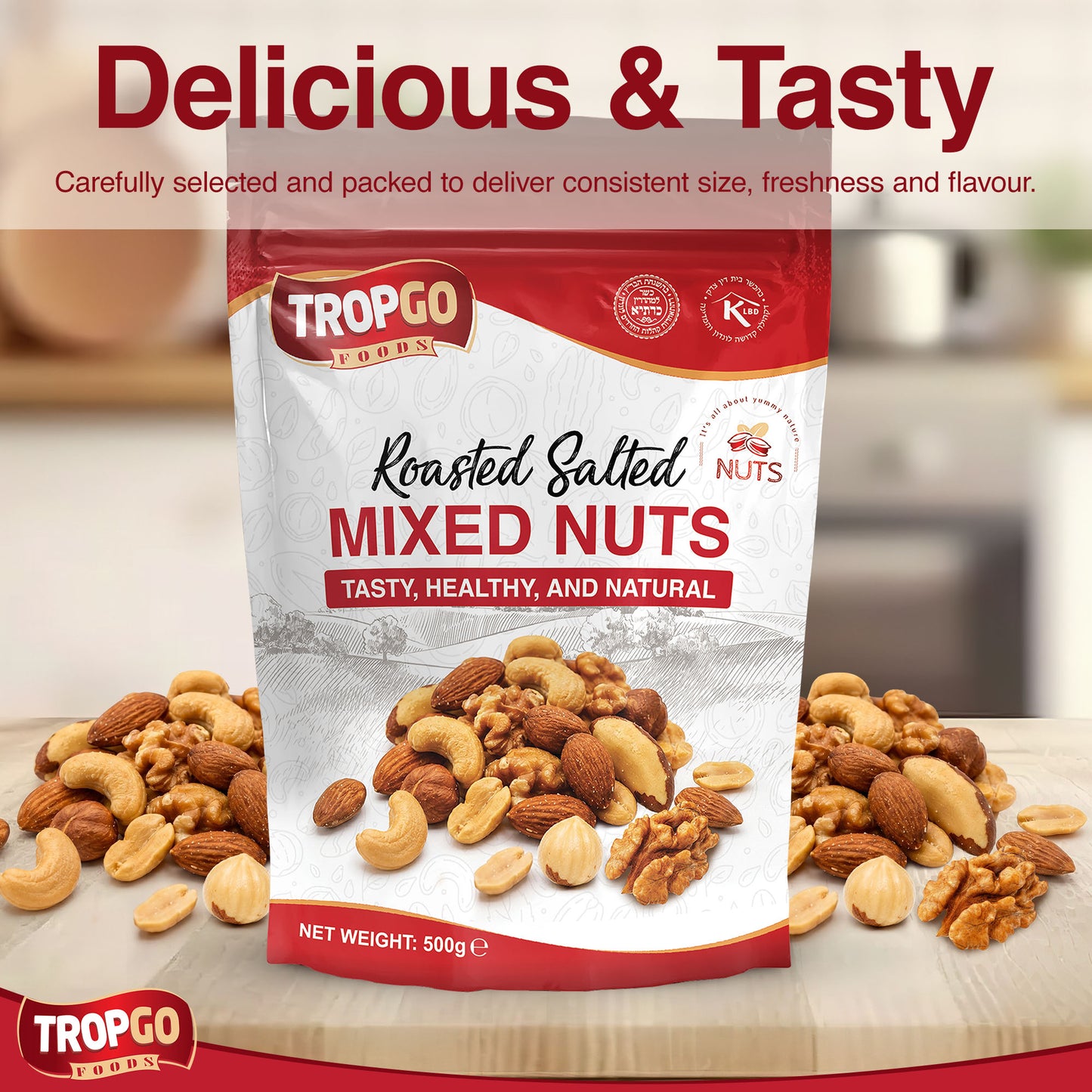 Roasted Salted Mixed Nuts 500g (Large Bag)