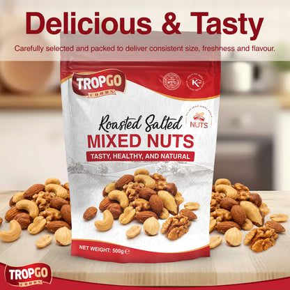 Roasted Salted Mixed Nuts 500g (Large Bag)