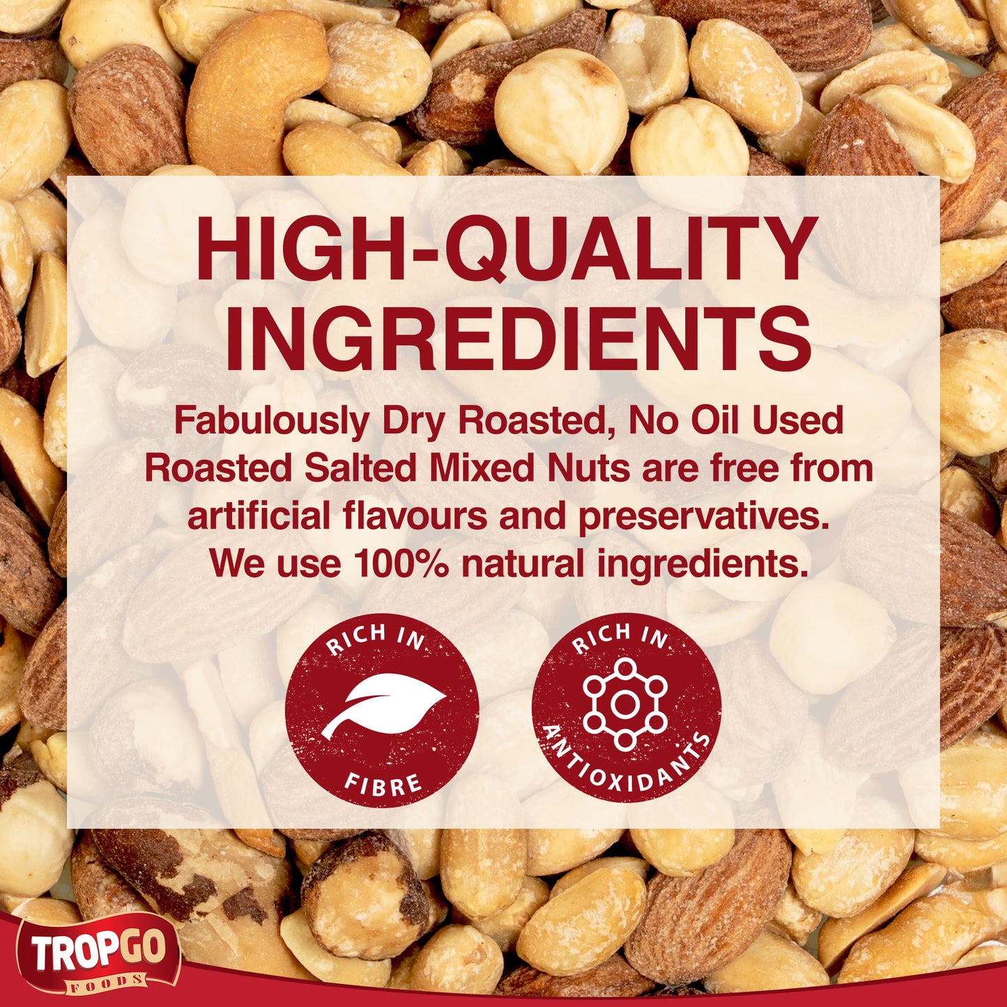 Roasted Salted Mixed Nuts 500g (Large Bag)
